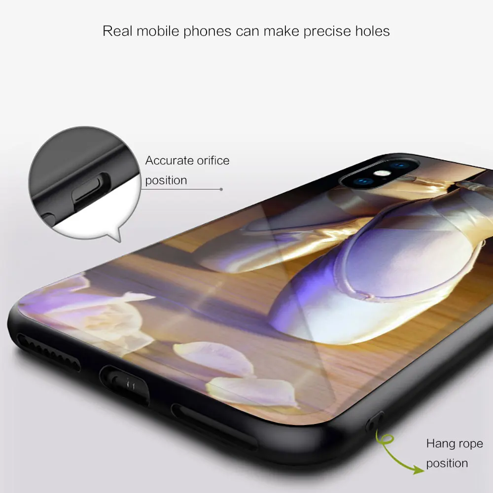 Чехол из закаленного стекла для Samsung Galaxy S22 S21 S20 S11 Ultra S10 S9 S8 Plus Lite балетные тапочки