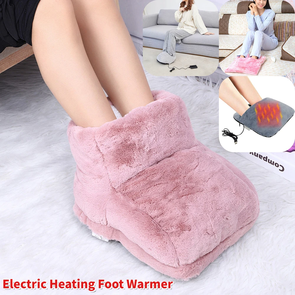 

Электрическая грелка для ног с зарядкой от USB, теплые тапочки, чехол для ног, зимние грелки для дома, спальни, детской ступни