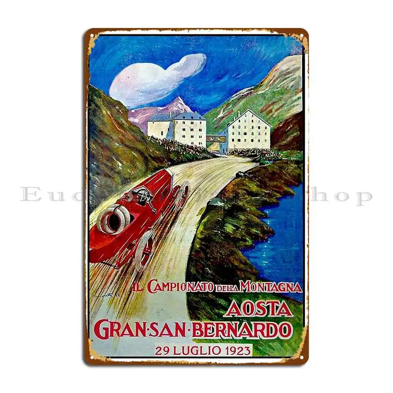 Автогонки Сан-Бернардо Гран-при металлическая вывеска плакат на заказ Настенный