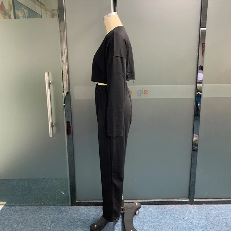 Женский Комплект Из Двух Предметов Wefads Весенний Модный Короткий Топ С Круглым