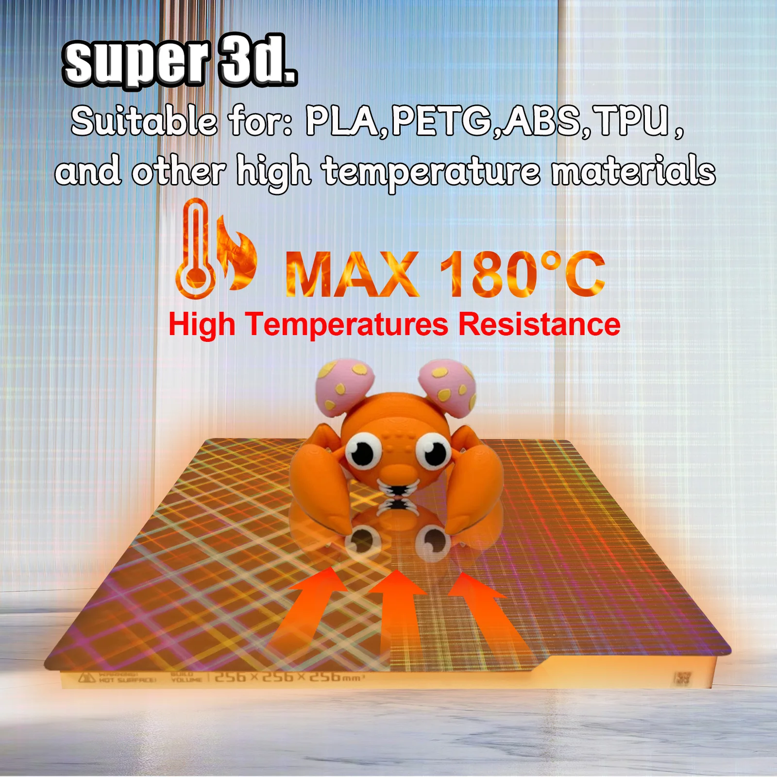 Печатная пластина Bambu P1s детали 3d-принтера 257x257 мм сборная Pei Peo Pet для Lab X1 Carbon P1p A1