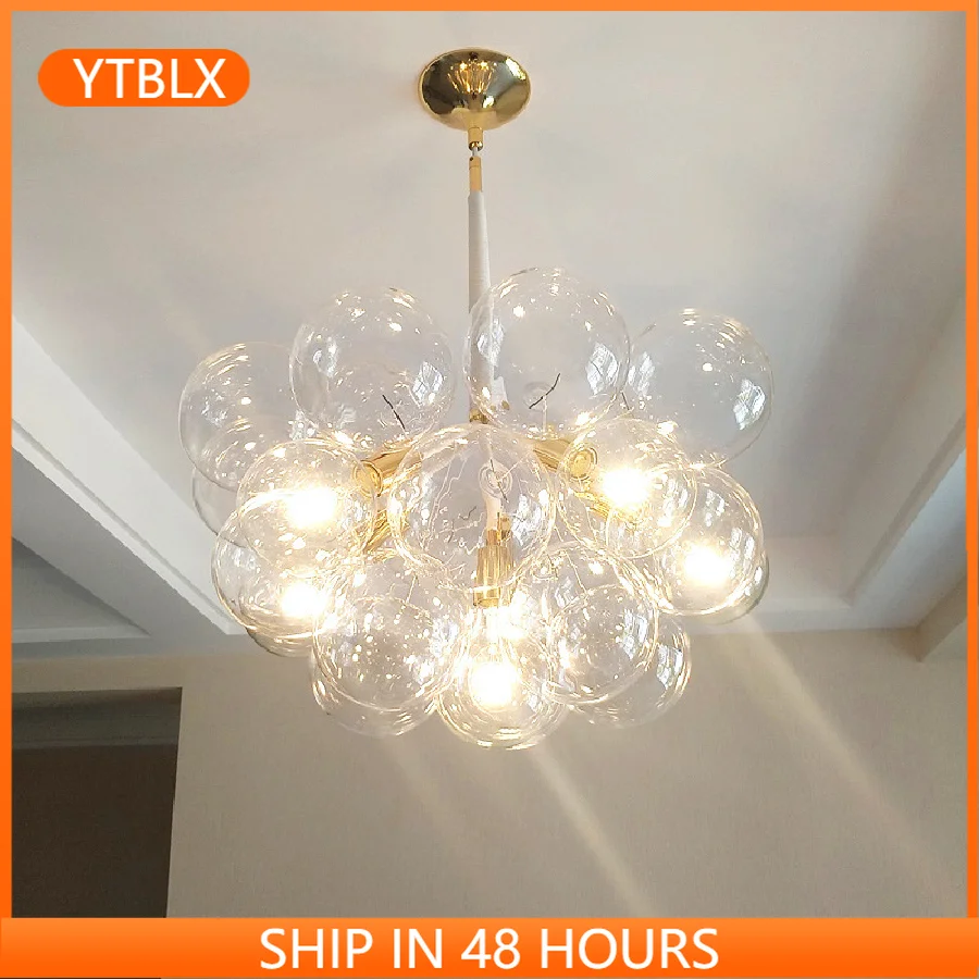 

Nordic Glasses Chandelier Balck White Coffee Wires Pendant Lights 9 /12 /18 Glass Hanging Lights Luminaria Home Decor