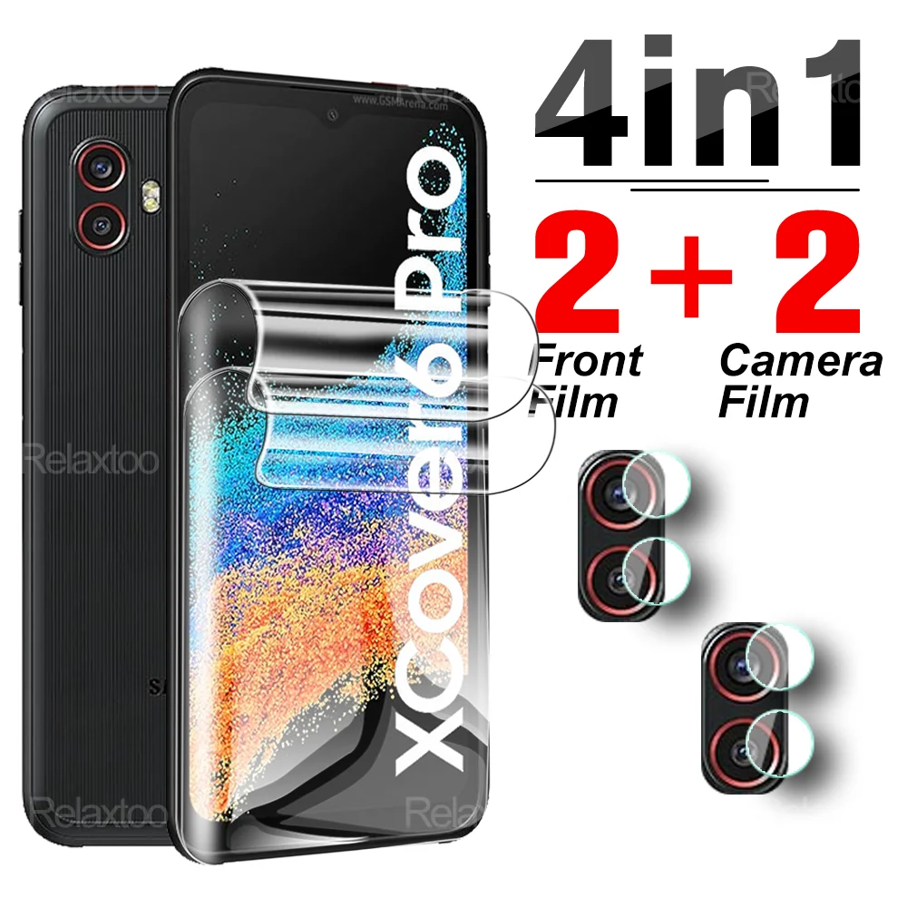 

4in1 Hydrogel Film Not Glass For Samsung Galaxy Xcover6 Pro Xcover5 Xcover 5 6 Pro XcoverPro 2 Camera Lens Glas Screen Protector