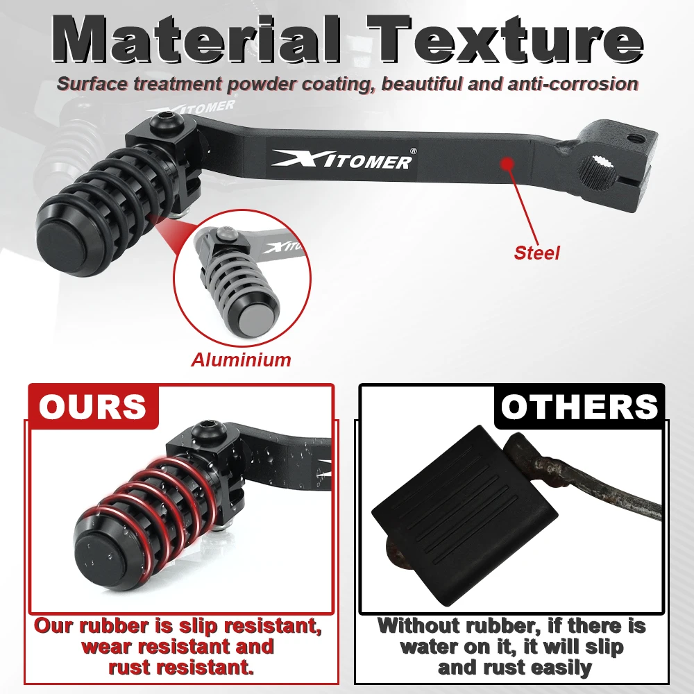 Фото Для Yamaha TW200 1987-2021 2022 2023 2024 2025 мотоциклетный задний ножной тормозной рычаг, складной рычаг переключения передач, рычаг переключения передач №2