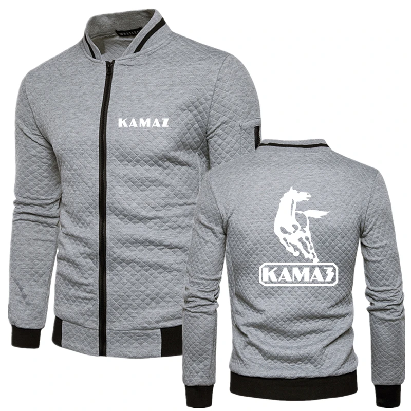 

2022 autumn sale kamaz logo printed new-design jacket sleeve harajuku style male solid color jacket clothes thin jacket
