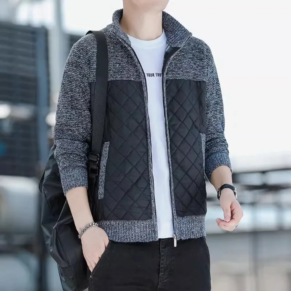 Мужские повседневные свободные свитера кардиган свитшоты на молнии мужской с