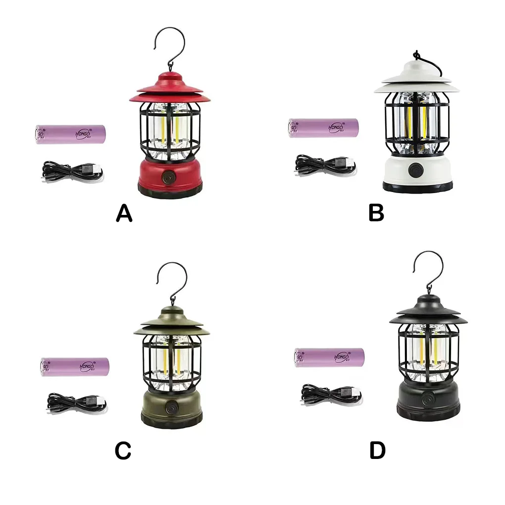 

Vintage Camping Hiking Lantern Dimmable Adjustable Tent Hanging Lamp Light Lighting Accessory Outdoor Equipment Red