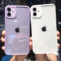 2022 new candy color border shockproof phone case for iphone 12 13 mini 11 pro max xr x xs max 7 8 plus se 2020 clear back cover