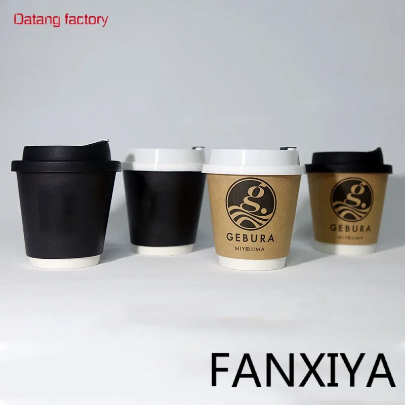 

Manufacture Price Customize Logo Design Takeaway Food Packaging Tea And Coffee Disposable Paper Cups