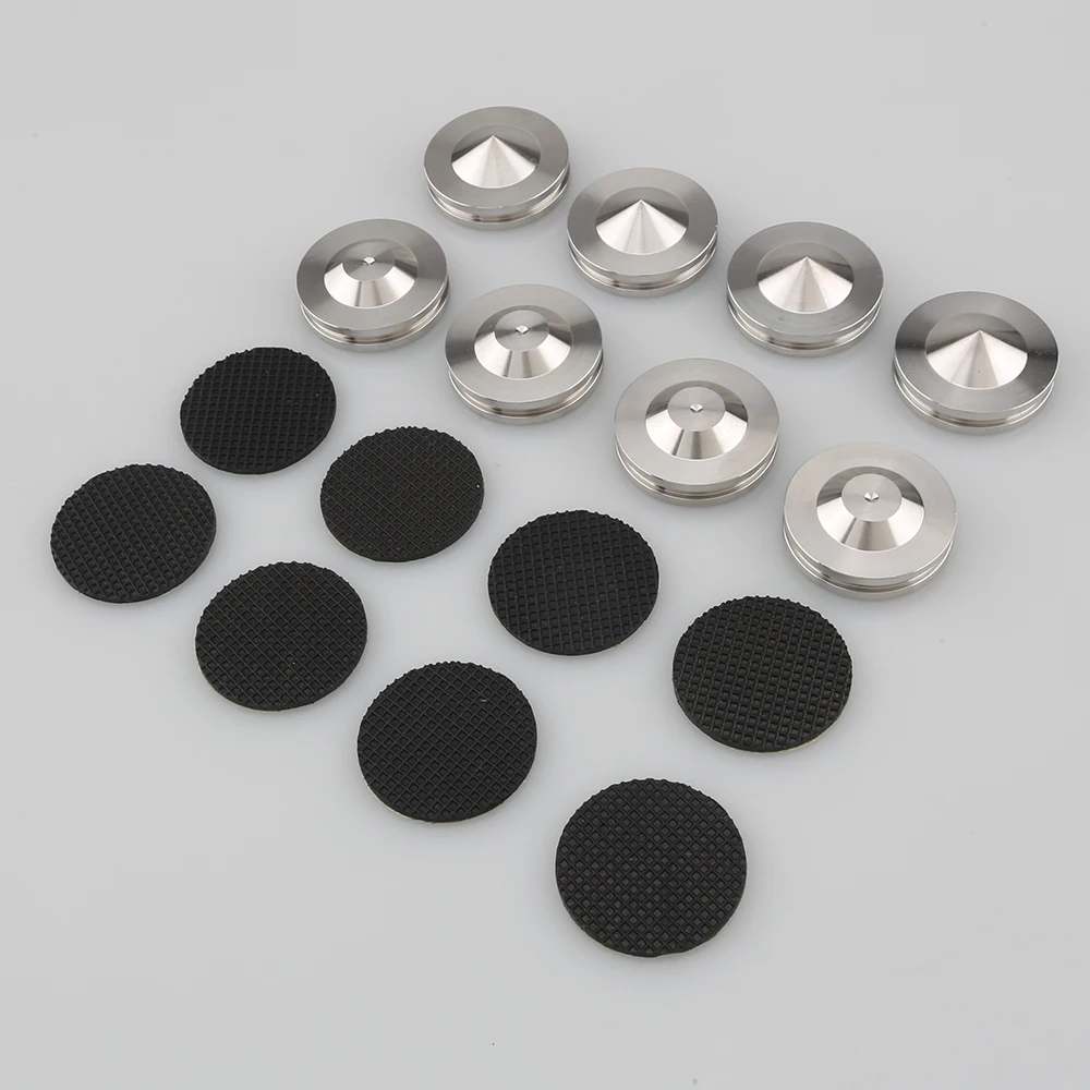 

4 Sets 28mm X 22mm Stainless Steel Speaker Stand HiFi Audio Speaker Isolation Spike Stand Feet Pads Base