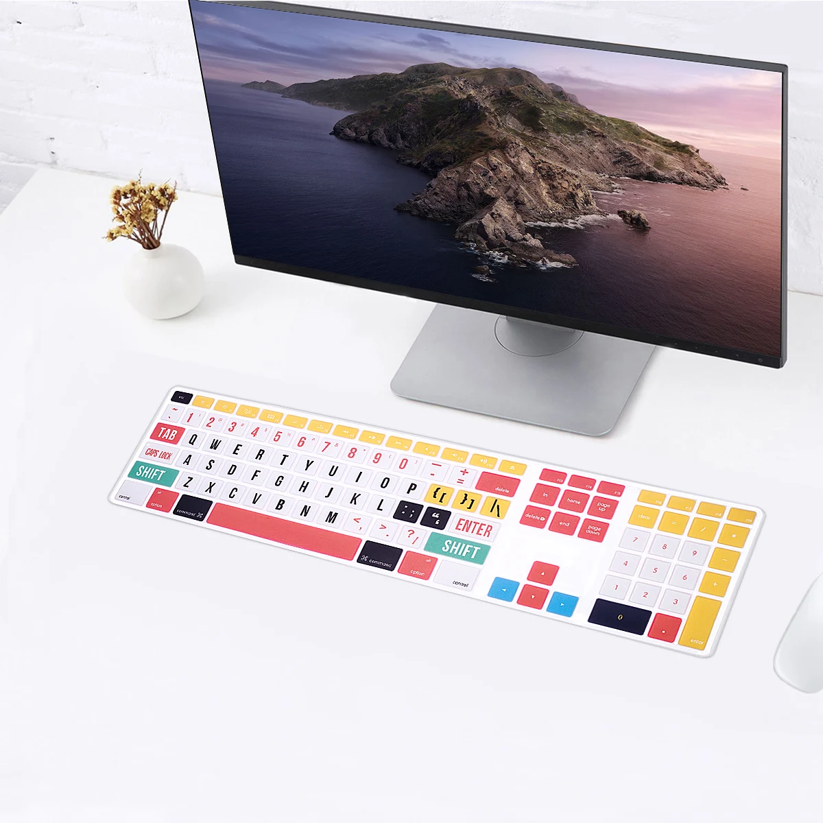 Keyboard Cover Skin for Apple Wired USB Keyboard with Numeric Keypad G6 A1243 MB110LL/B MB110LL/A Thin Silicone Protective Skin