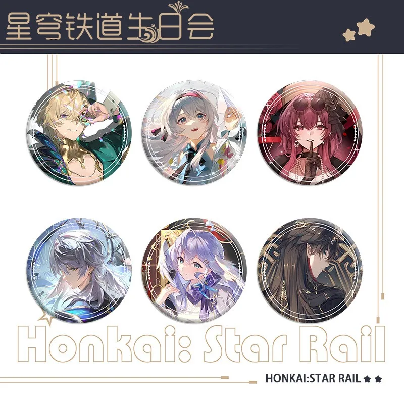 Game Honkai: Star Rail Sparkle Aventurine Firefly Metal бейдж Брошь на булавке Коллекционные сувениры