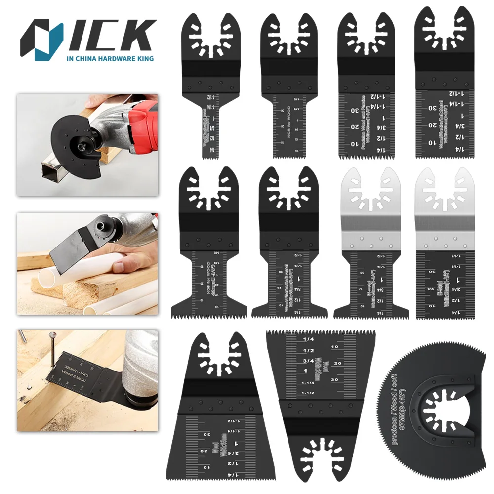 Multifunction Universal Saw Blades Set Oscillating Quick Release Cutter DeWalt Bosch Nozzles for Renovator Power Tool 5/10Pcs