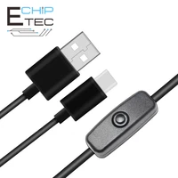 free shipping power switch cable microtype c interface 5v 3a usb power cable 4b power cable 5v 3a power switch cable