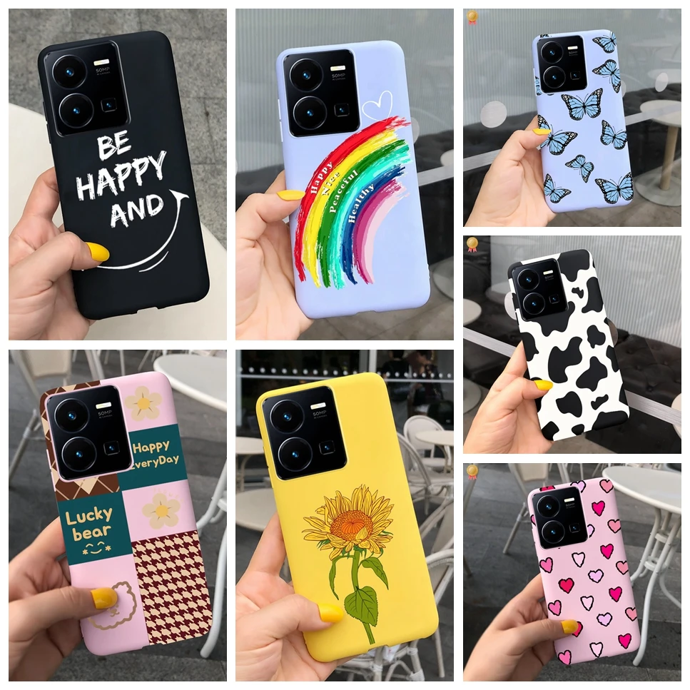 

ДЛЯ Vivo Y35 4G Global чехол силиконовый роскошный милый бампер из ТПУ С Рисунком бабочки для VivoY35 Vivo Y 35 Y35 задняя крышка для телефона