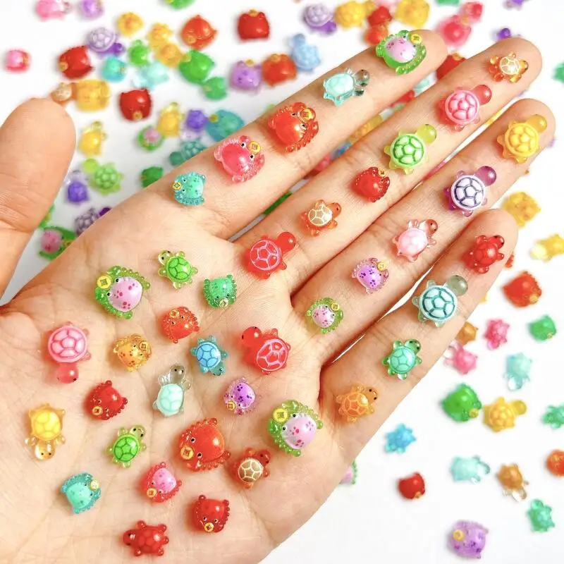 Случайный размер смешанные черепахи крабы украшения для дизайна ногтей