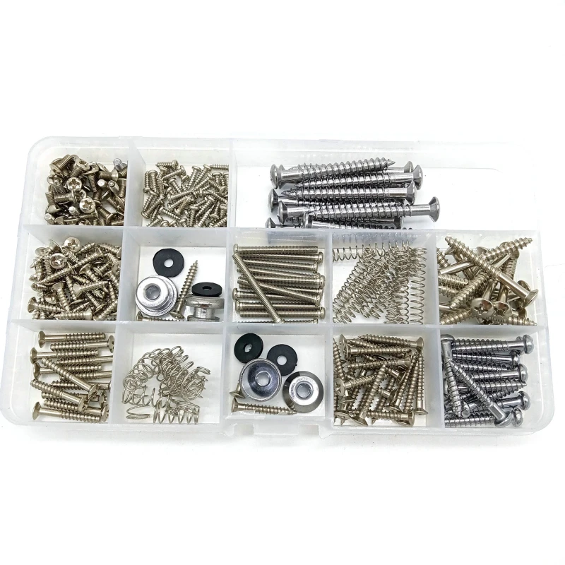 

Electric Guitar Screw Kit (9 Types) With Springs For Electric Guitar Bridge Pickup Pickguard Tuner Switch Neck Plate Guitar Stra