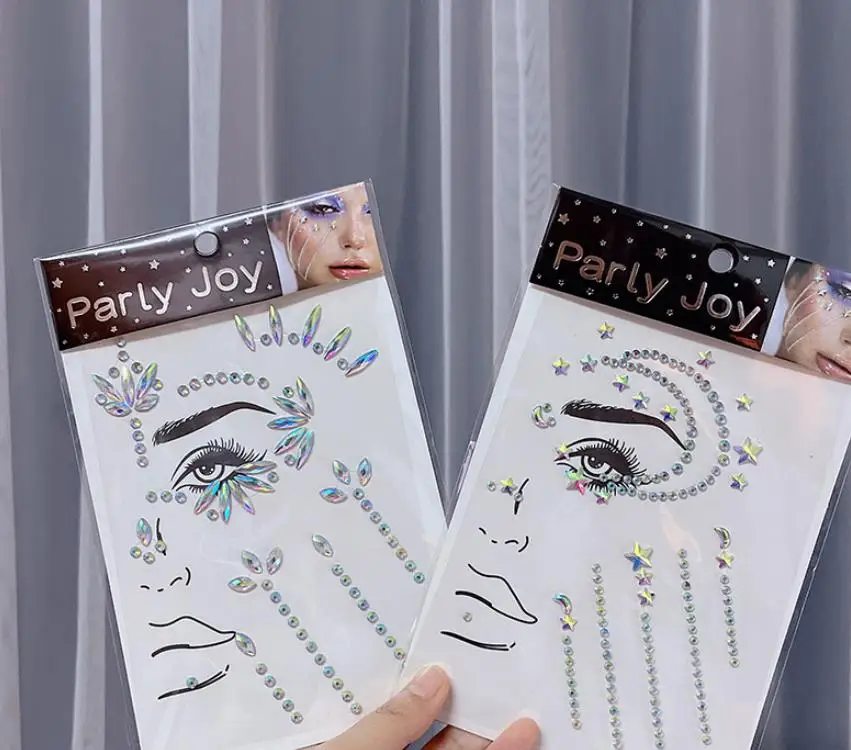 Наклейки для глаз самоклеящиеся с жемчугом ювелирный горный хрусталь