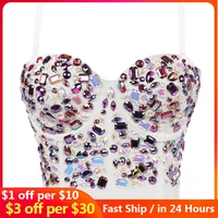 floral corset top tank top nightclub sexy short chest binder camisole mujer push up tube top camisole women debardeur summer