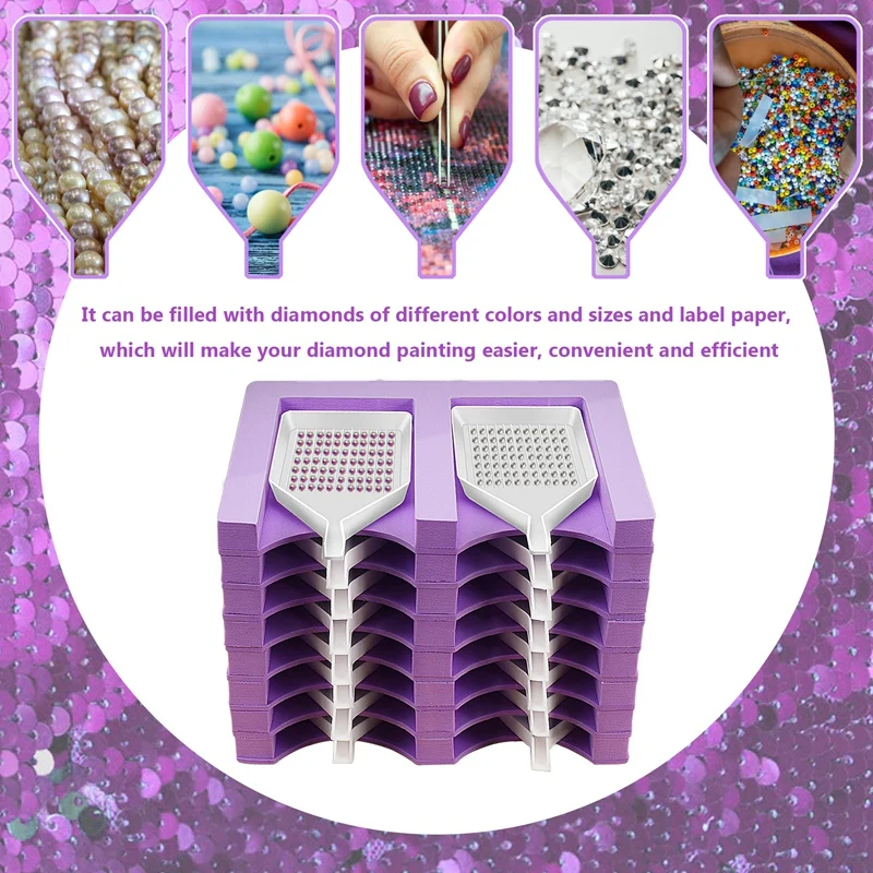 16 Слотов Лоток для алмазной живописи Органайзер Аксессуары Наборы инструментов