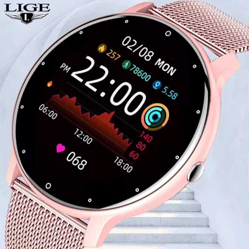 

NEW LIGE 2022 New Women Smart Watch Men Real-Time Activity Tracker Heart Rate Monitor Sports Ladies Smart Watch Men For Android