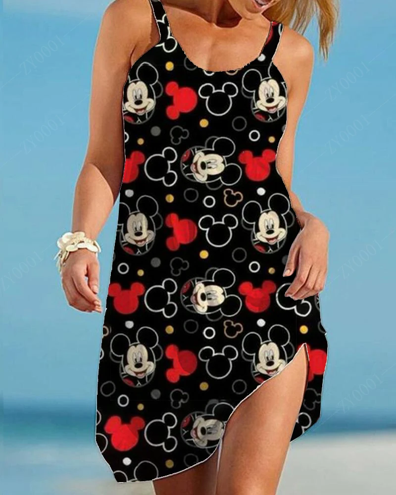 Disney-Robe de Plage Élégante et Décontée pour Femme Tenue Luxe Styliste ixde Remise Diplôme Nouvelle Colle