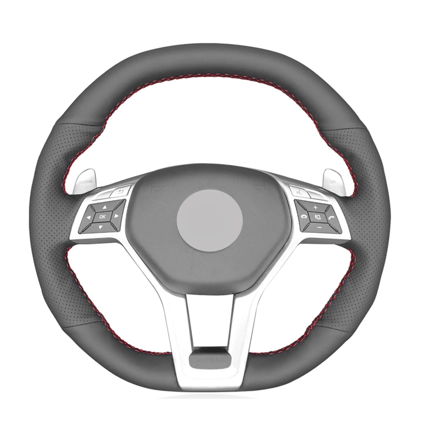 

Искусственная кожа, черный цвет, для Mercedes-Benz A45 CLA45 C63 E63 CLS63 SLK55 SL 63 65 GLA45 AMG 2012-2015