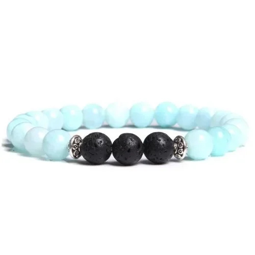 8 мм тигровый глаз амазонит лавовые бусины браслет для йоги DIY импортные