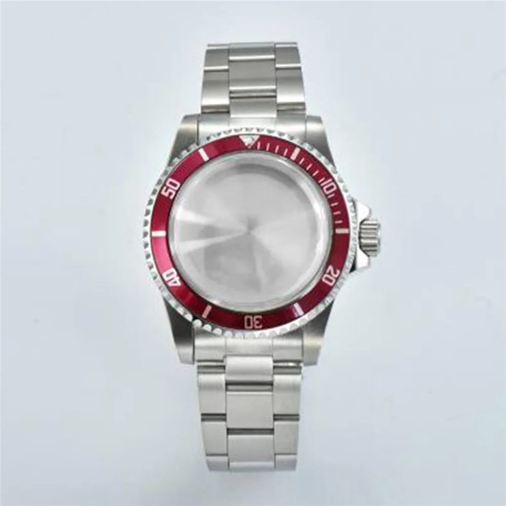 39.5mm Retro Watch Case + Strap for NH34 NH35 NH36 Movement Modified Part Acrylic Glass Stainltess Steel Cases Watch Accessories