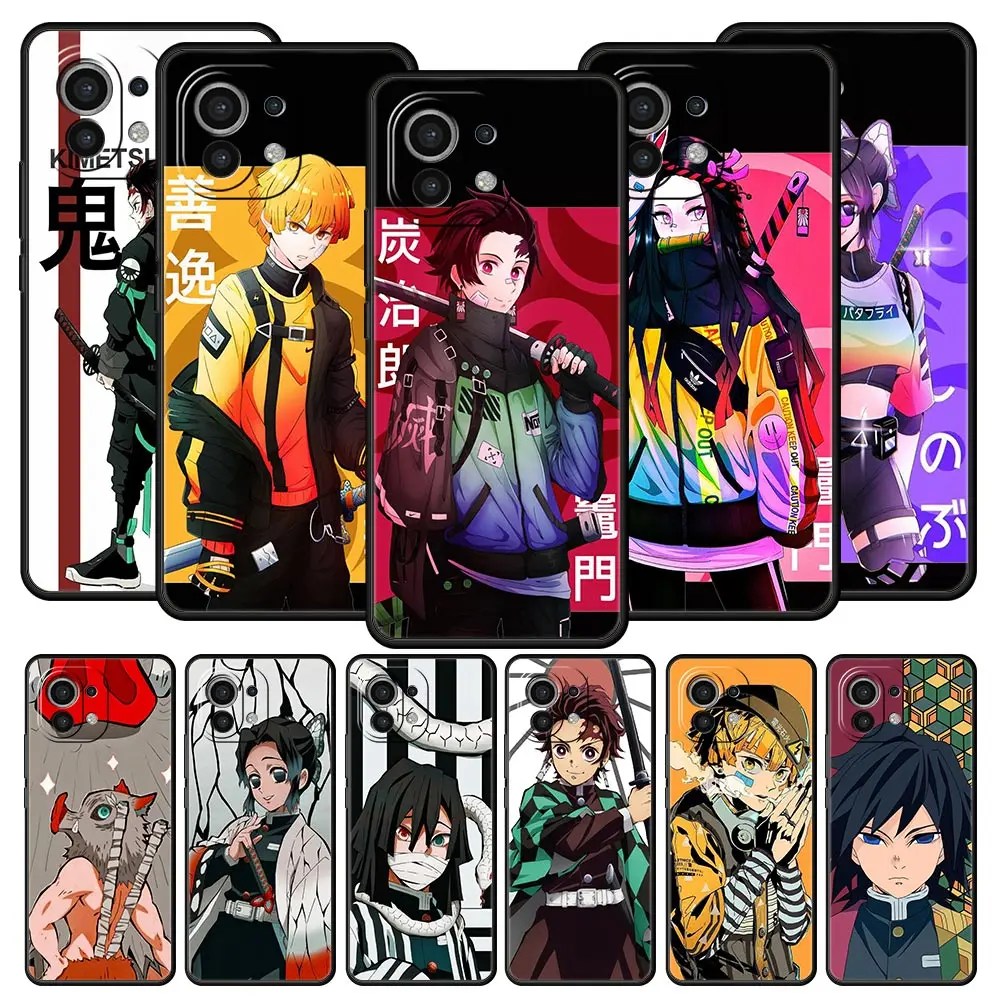 

Phone Case For Xiaomi 13 12 11 Lite 12T 11T 10T 9T Mi Poco M4 M3 X4 X3 Pro F4 F3 GT 5G Cover Shell Kimetsu No Yaiba Demon Slayer