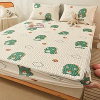 Printed Natural Thick Thai Latex Summer Mat Ice Silk Fabric Cool Bed Mat for Summer Air-Permeable Cooling Bed Mats Pillow Cover