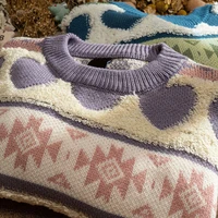 Винтажный свитер с сердечками#4