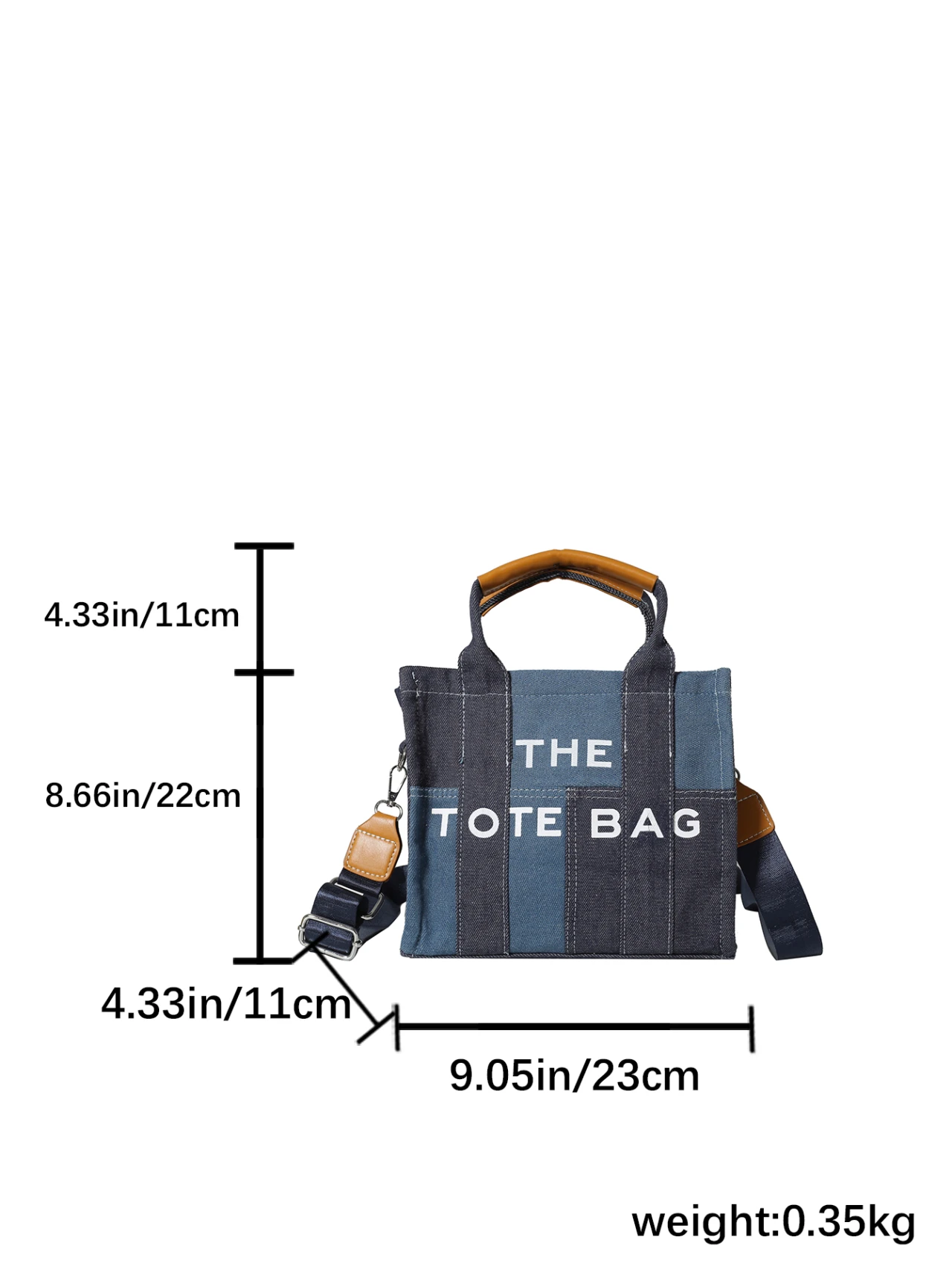 Сумка-тоут женская из денима Роскошный дизайнерский брендовый саквояж на плечо