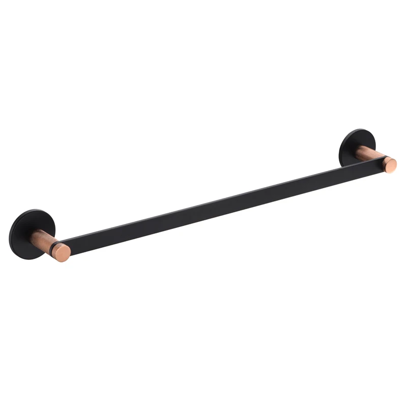 

Brass Bathroom Hand Towel Holder Wall Mount Self Adhesive Stainless Steel 304 Matte Black Single Towel Bar Hand Towel Holder