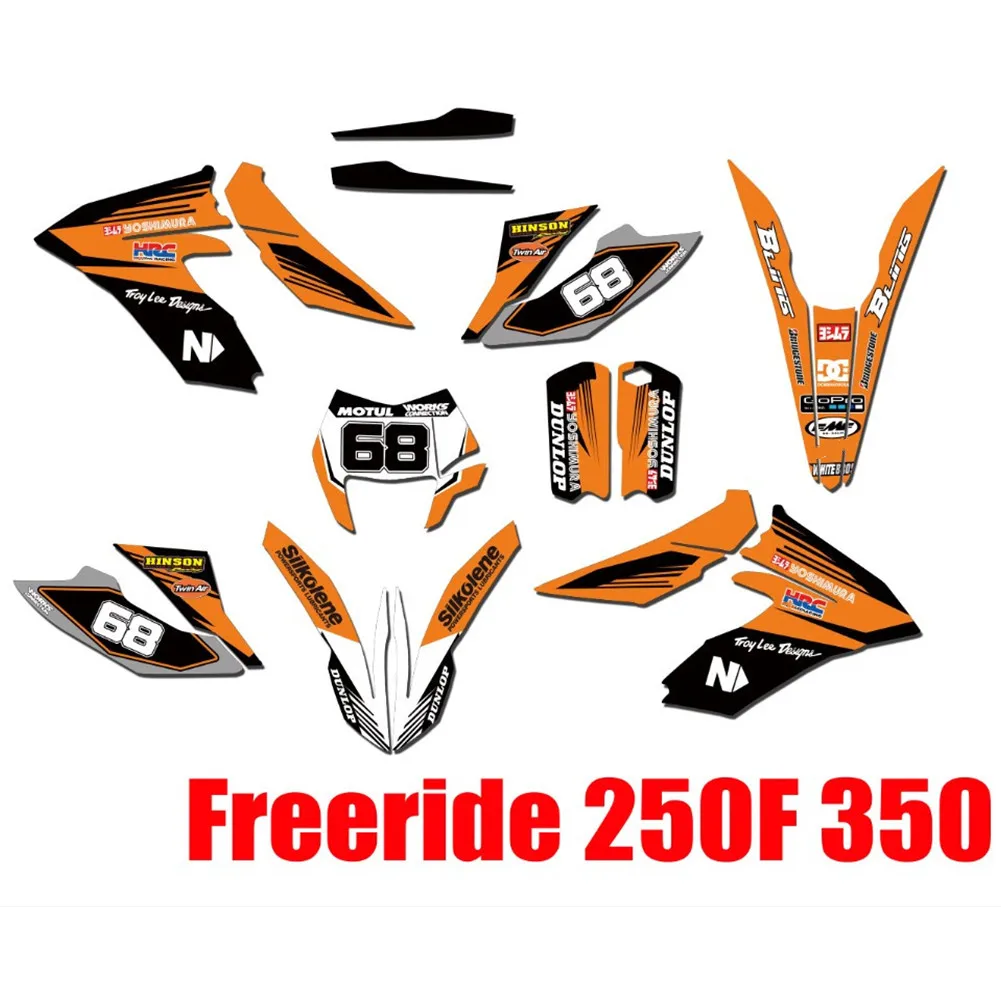 Мотоциклетная фотография Фон Наклейка Набор эмблем для KTM 250 250F 350 Freeride decal 350F |