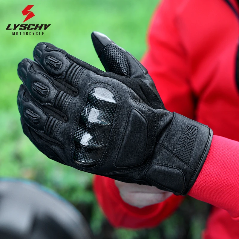 LYSCHY мужские и женские 4-сезонные перчатки для вождения Supertech черные/белые