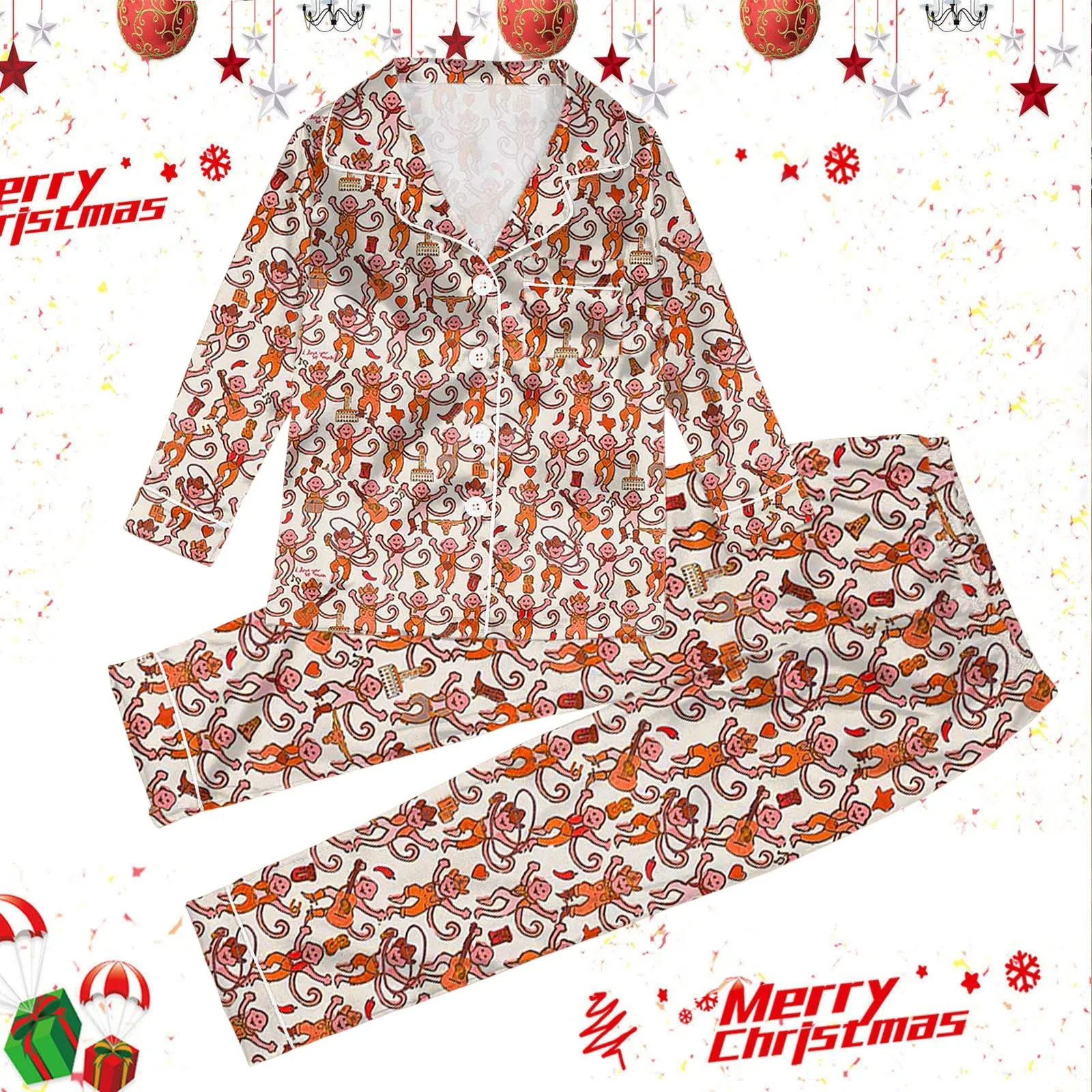 Пижамы с рисунком обезьяны рубашка брюки пижамные костюмы для детей детский