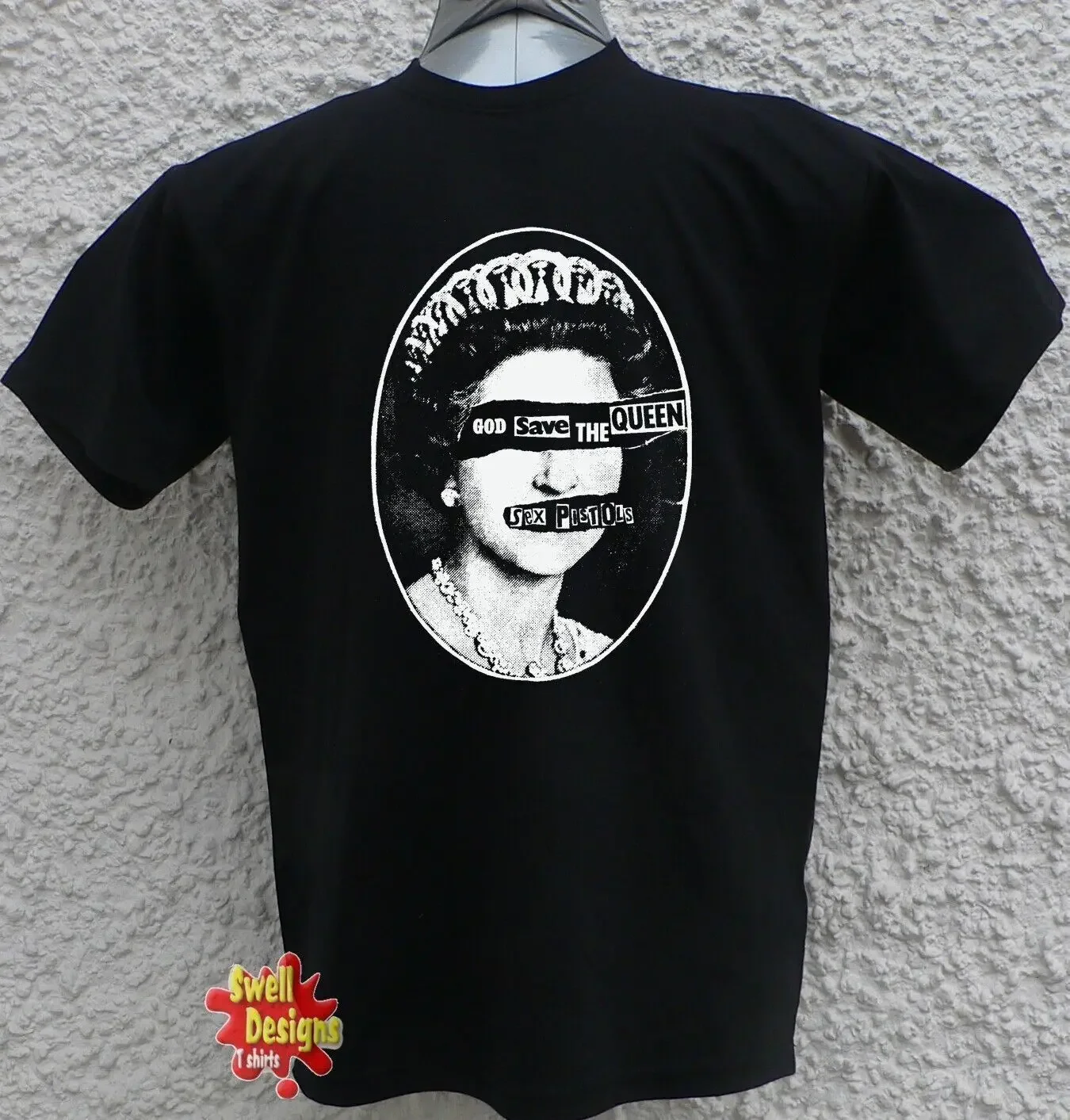 Секс пистолеты Бог спасение королевы Ретро панк Футболка Размер SMAL