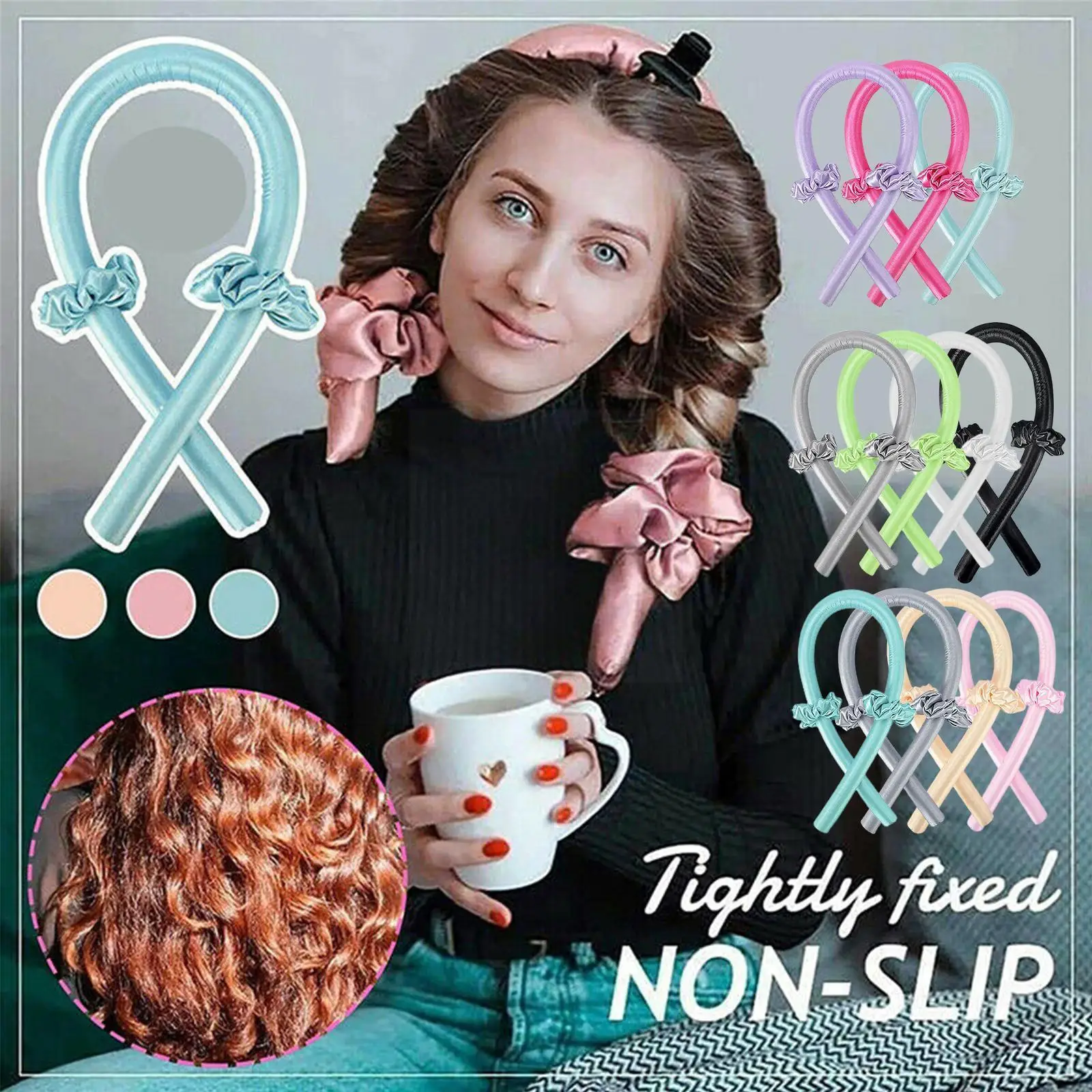 

Lazy Heatless Curling Rod Sponge Headband Air Wave Tool Heat Curlers No Accessories Sponge Women Sleeping Hair Modeling G4s6