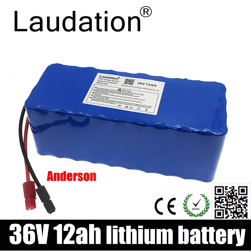 

Laudation 36V 12ah Electric Bicycle Lithium Battery 36V Motorcycle Electric Car Bicycle Scooter with 15 A BMS For Anderson Plug