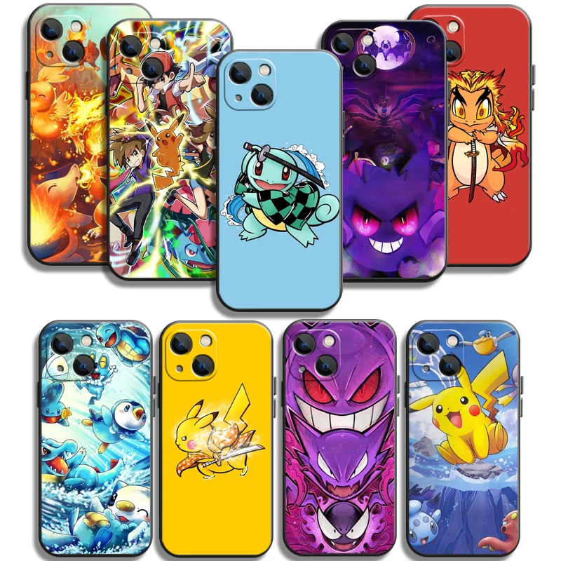 

Pokemon Cute Pikachu Phone Cases For iPhone 11 12 Pro MAX 6S 7 8 Plus XS MAX 12 13 Mini X XR SE 2020 Back Cover Carcasa Coque