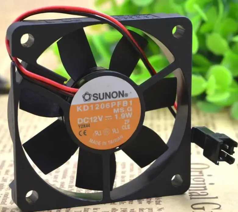 2-проводной Вентилятор охлаждения сервера SUNON KD1206PFB1 DC 12 В 1 9 Вт 60x60x10 мм