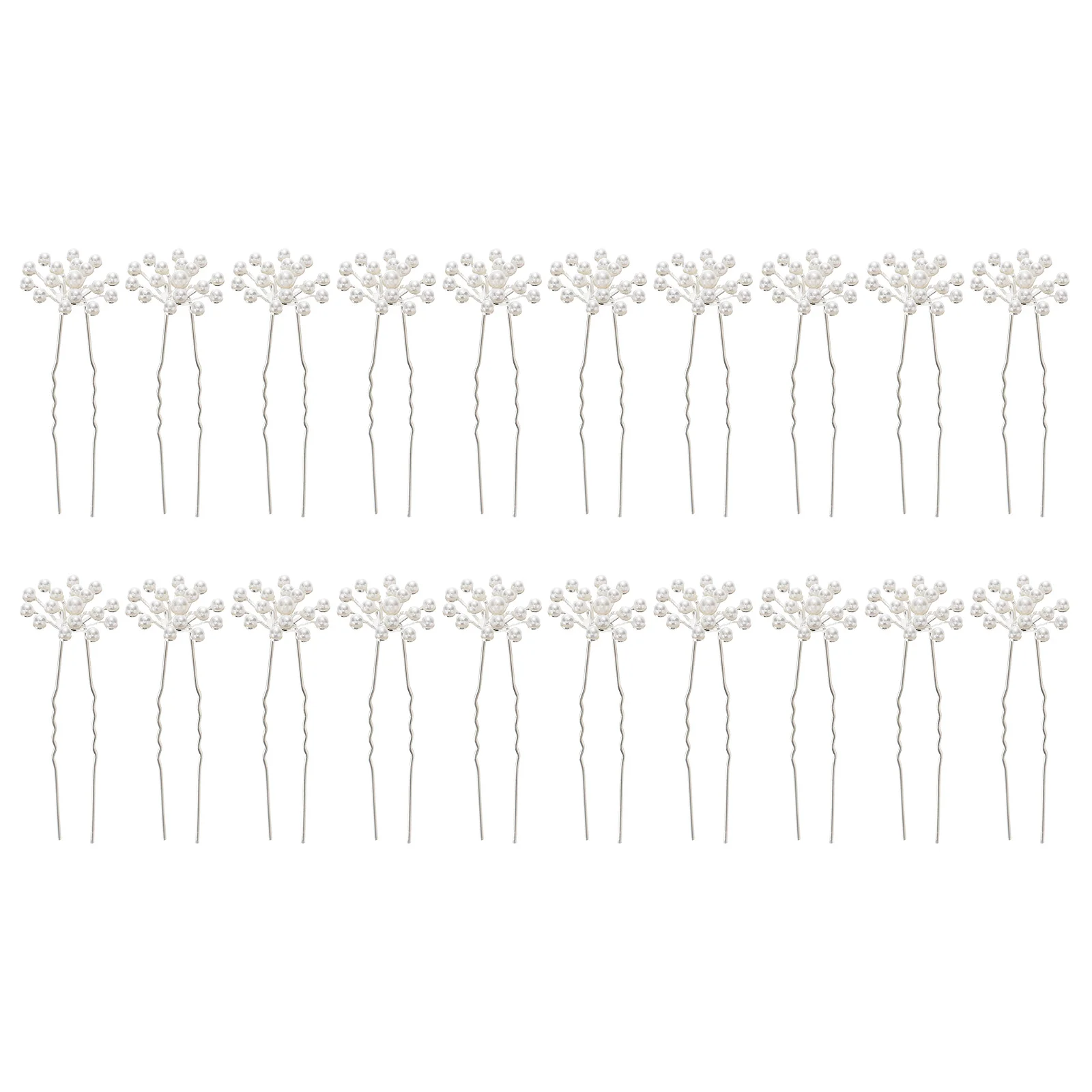 

20pcs Pearl Bridal Hair Clip Bridal Flower Clip Pearl Wedding Hairpin Bridal Flower Pin Bridal Hair Piece Rhinestone Hair Clips