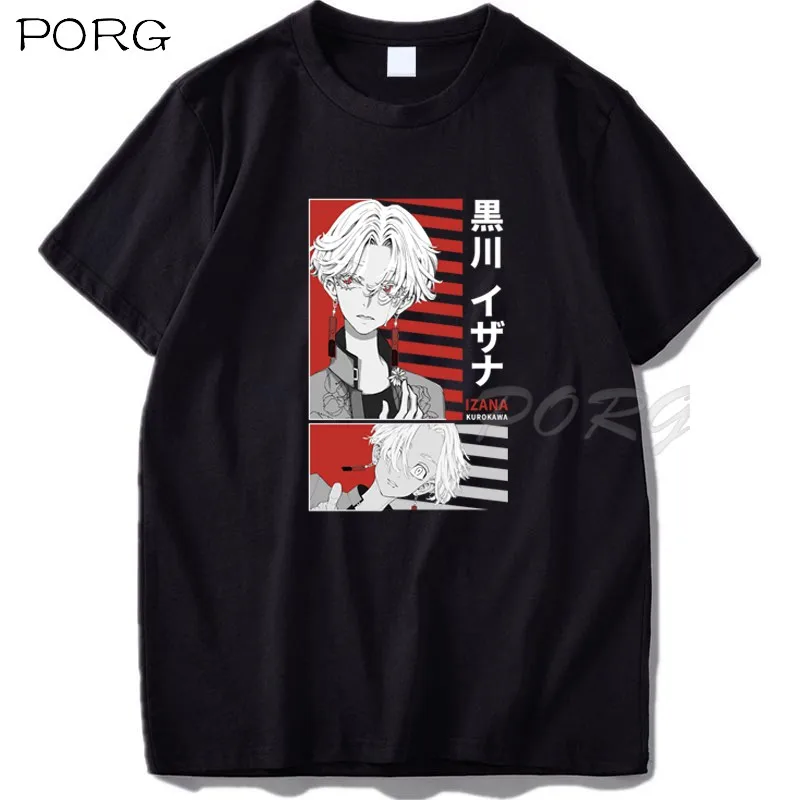 

Tokyo Revengers Anime Shirt Izana Kurokawa Manji T Shirt Men Kawaii Graphic Tee T-shirt Unisex Hip Hop Tops Harajuku Tshirt Male