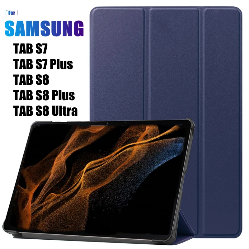 

Роскошный кожаный чехол для Samsung Galaxy Tab S7/S8 Plus, откидной Магнитный деловой чехол для Galaxy Tab S8 Ultra S7 + S8 Plus, чехлы 2022