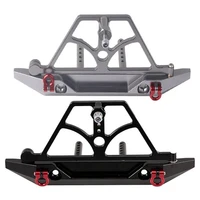 scx10 cnc rear bumper bull bar with spare tire carrier shackles for rock crawler rc truck scx10 ii jeep wrangler
