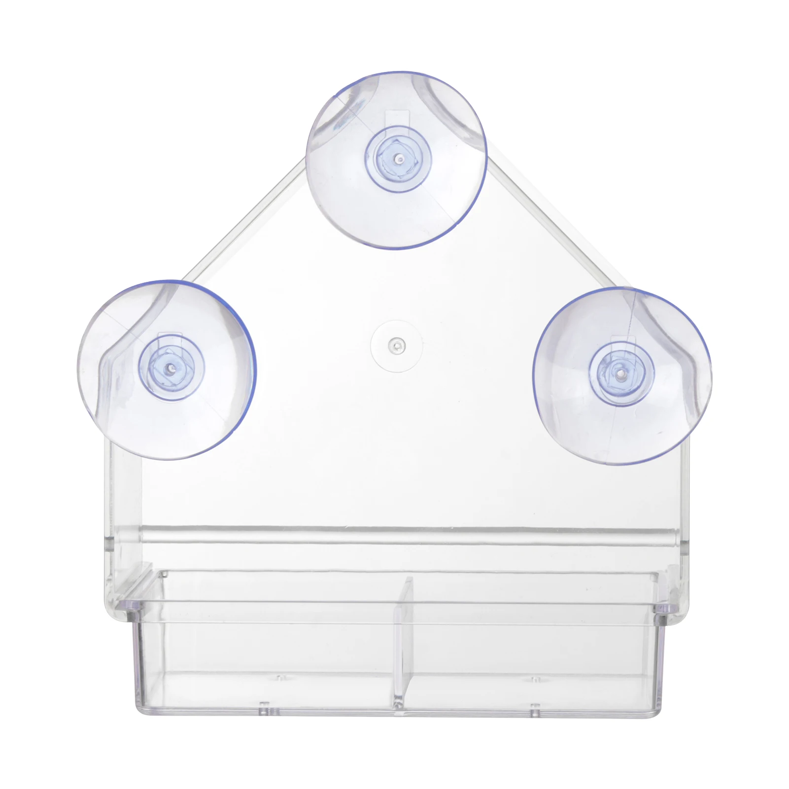 

Acrylic Window Bird Feeder Acrylic Bird House With Strong Suction Cups Weatherproof Transparent Bird Feeder For Cardinals Blue