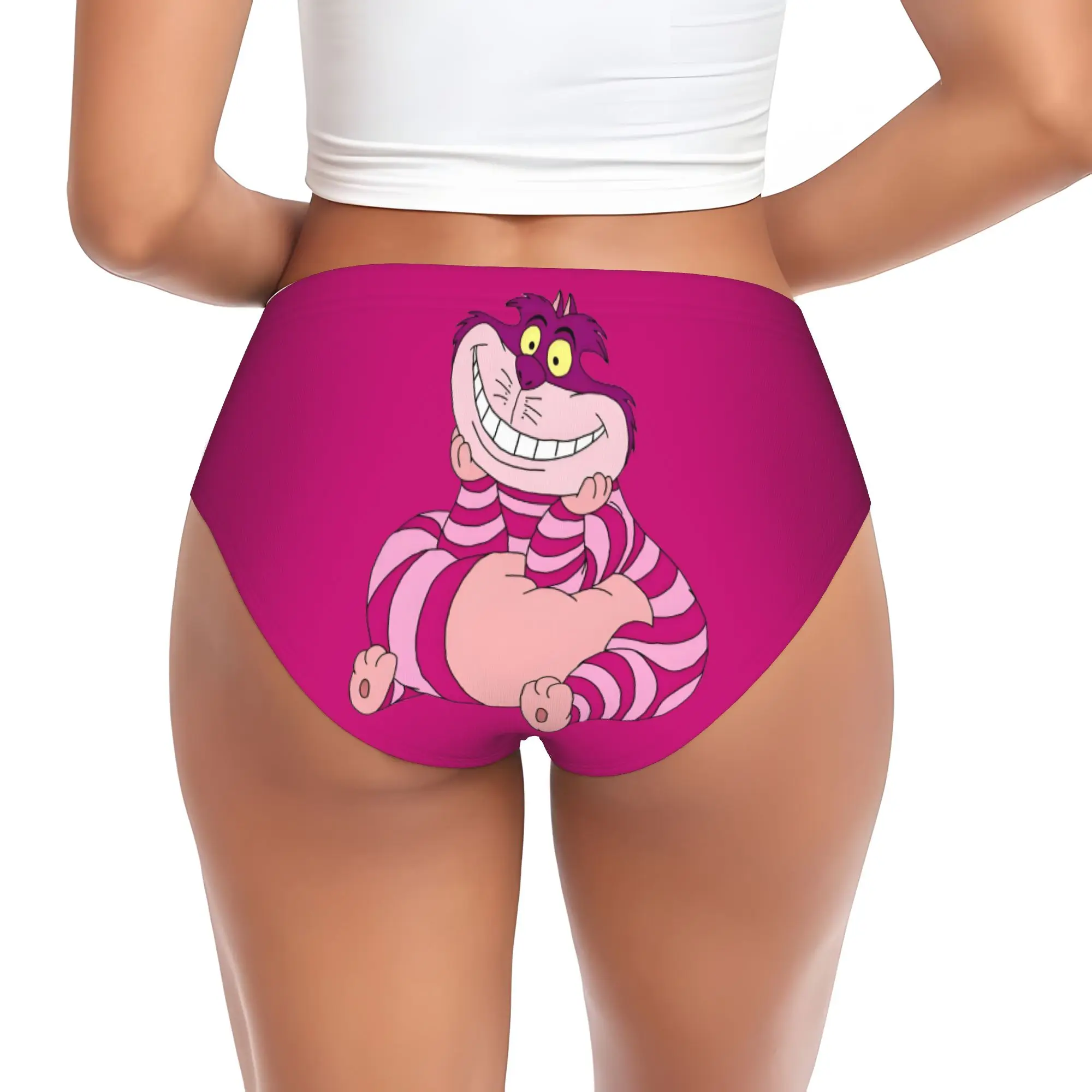 Фото Женские трусики Custom C-Cheshire Anime Cat Briefs, дышащие, эластичные №2
