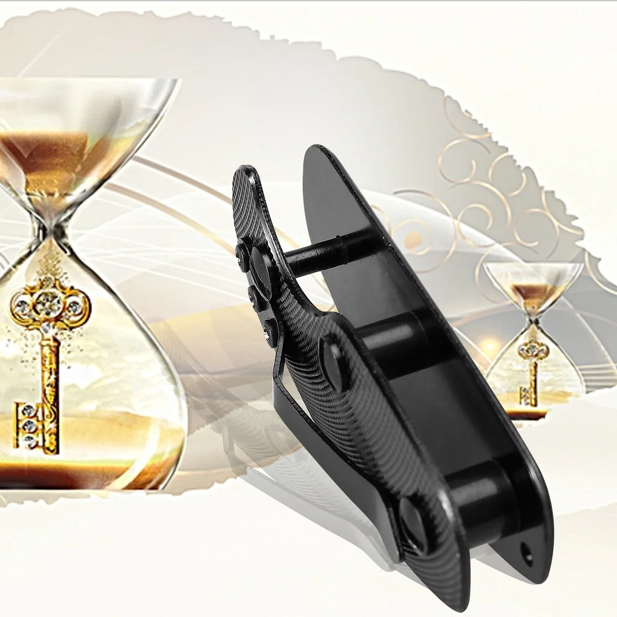 

Aluminum Key Holder Clip Folder Outdoor Pocket Tool (Black)