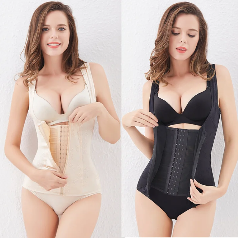 

Shapewear Abdomen Underwear Corset Body Underwear Postpartum Fat Burning Zipper and Breasted Jacquard Shaping Top Thin Style